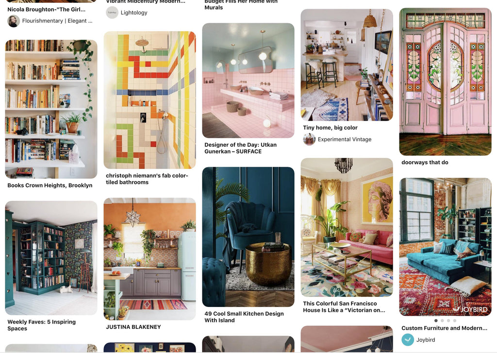 My favourite Pinterest boards for colourful home inspiration.