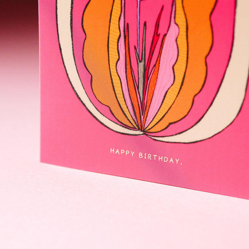 pink birthday card