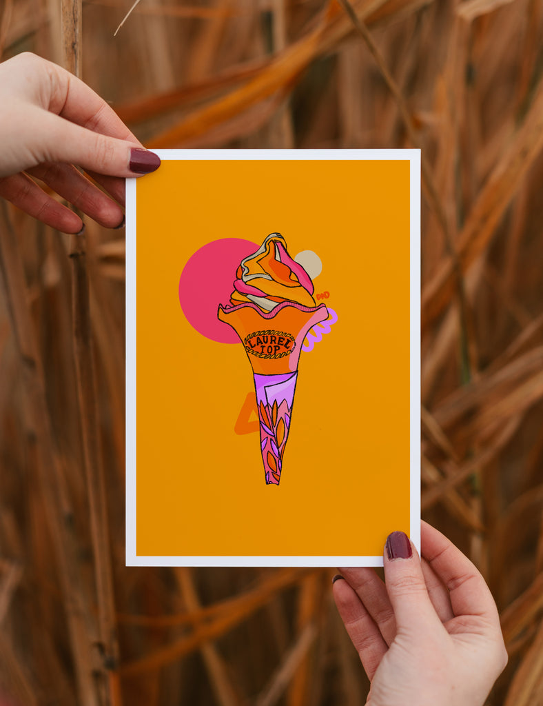 bright art print, ice cream print