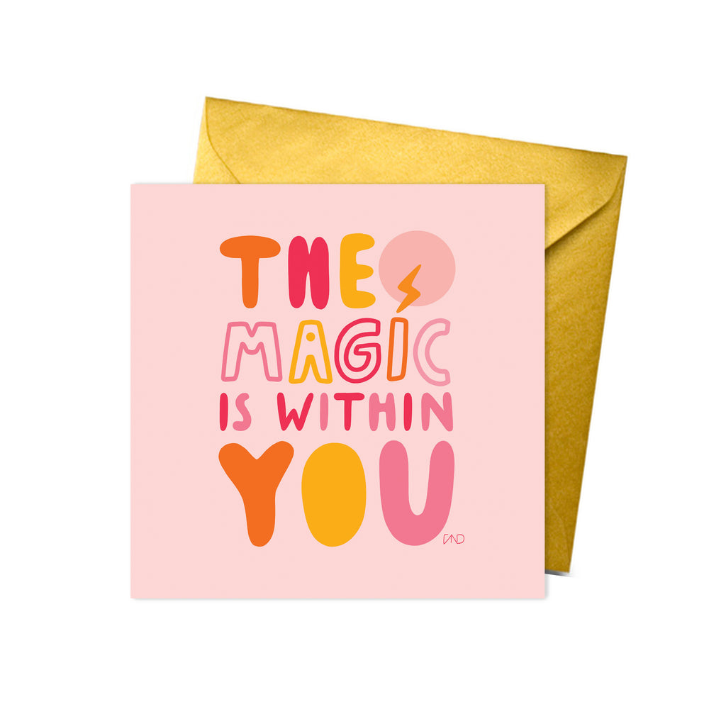 Positive quote greetings card